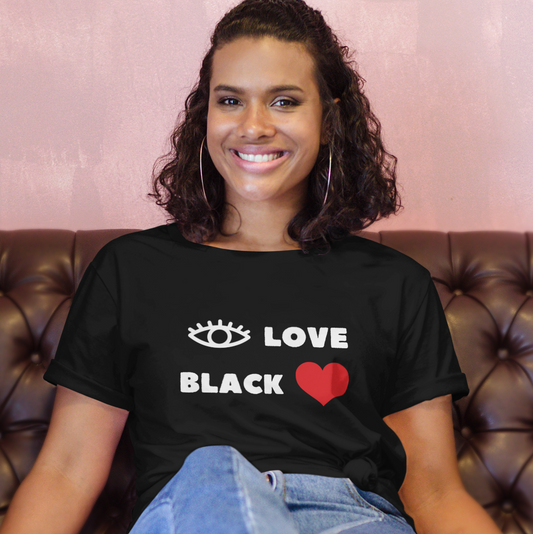 BOBS - "Eye Love Black Love" - Unisex t-shirt